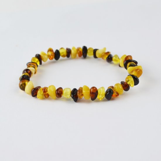 Amber bracelet mix color chips beads